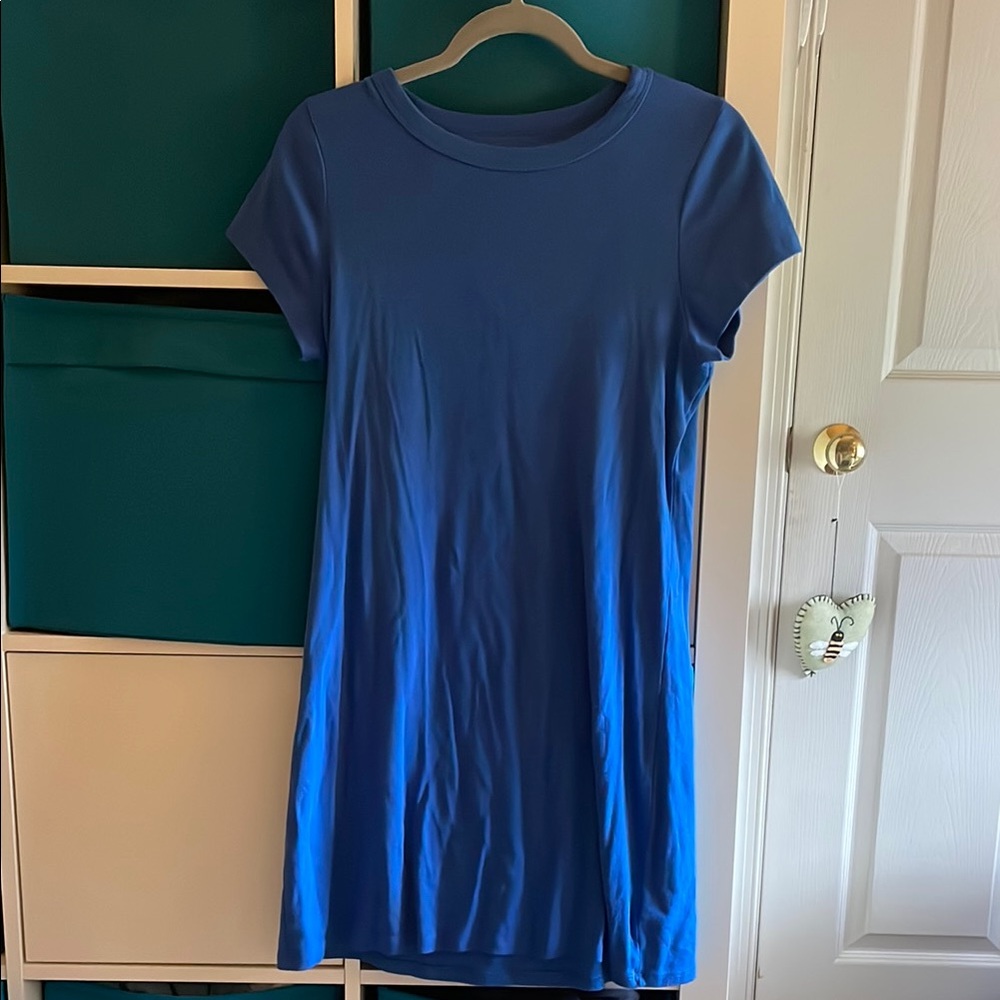 Blue Short Sleeve Dress